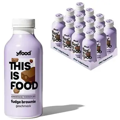 🥛 12er Pack yfood Fudge Brownie Trinkmahlzeit, je 500ml ab 36,63€ (statt 48€)