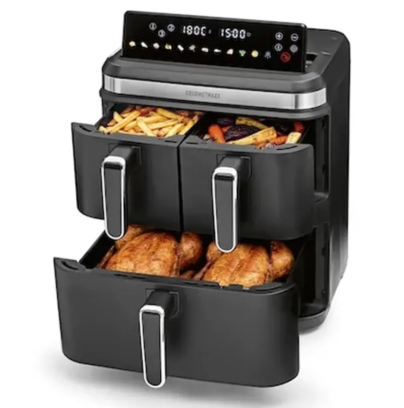😮 3 Körbe?! 🍟 GOURMETmaxx Heißluft-Fritteuse mit 3.000W für 108,44€ (statt 135€)