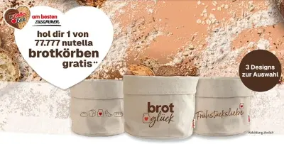 🥐 Mit dem Kauf von Nutella Brotkorb kostenlos abfassen