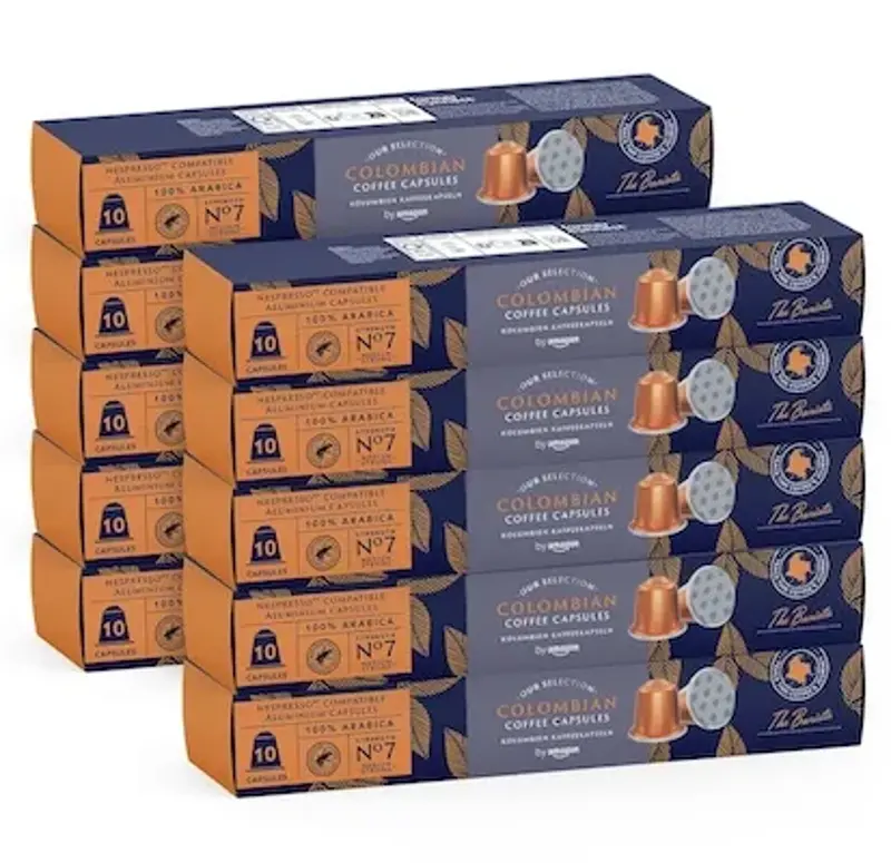 ☕️ 100x by Amazon 100% Arabica Kolumbien Kaffeekapseln (Nespresso kompatible) ab 7,17€ (statt 18€)