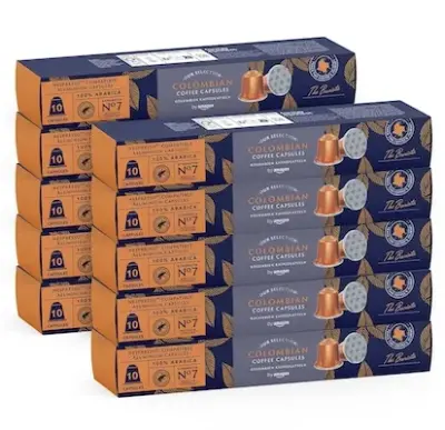 ☕️ 100x by Amazon 100% Arabica Kolumbien Kaffeekapseln (Nespresso kompatible) ab 7,17€ (statt 18€)