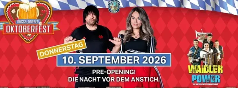 🍻 Freikarte zum Düsseldorfer Oktoberfest am 10.9. mit Newsletteranmeldung