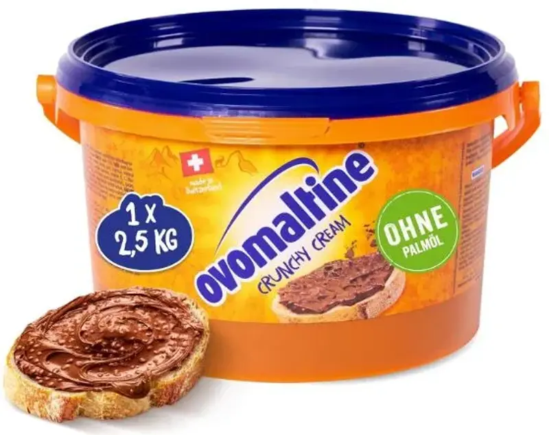 🍫 2,5kg! Ovomaltine Crunchy Cream Brotaufstrich ohne Palmöl ab 20,97€ (statt 29€)