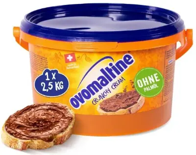 🍫 2,5kg! Ovomaltine Crunchy Cream Brotaufstrich ohne Palmöl ab 20,97€ (statt 29€)