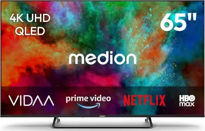 📺 Medion MD 865602 65″ QLED 4K Smart TV mit Dolby Vision HDR für 424,96€ (statt 480€)