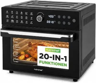 🍗 NutriChef XXL Heißluftfritteuse mit Drehspieß, 30L für 149,59€ (statt 176€)