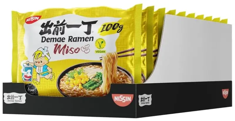 🍜 3 x 10er Pack NISSIN Demae Ramen Miso Instant Nudeln für 14,61€ (statt 27€)