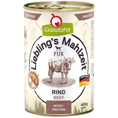 🐶 6 x 400g GranataPet Liebling’s Mahlzeit PUR Rind ab 11,58€ (statt 17€)