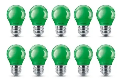 💡 10x Philips LED Lampe (E27) in Tropfenform P45 & Grün für 9,99€ (statt 24€)