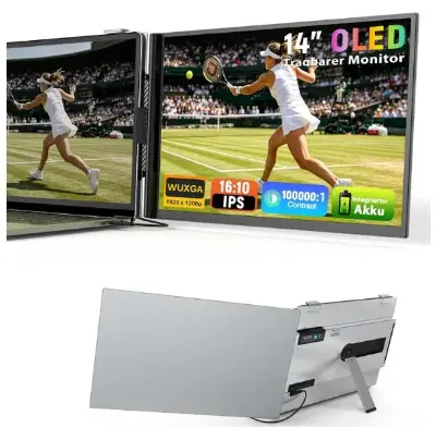 🖥️ Kwumsy S14 – Dual 14 Zoll OLED FullHD Bildschirm Erweiterung für 197,40€ (statt 329€)