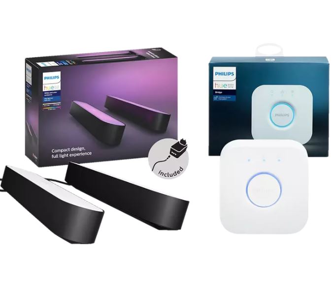 PHILIPS Hue Lightbar 2er Set + Hue Bridge für 109,99€ (Vergleich: 134,43€)