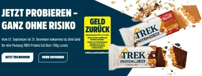 TREK Protein Oat Bars-Riegel gratis ausprobieren