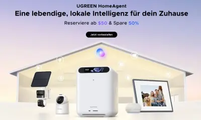 💾 UGREEN HomeAgent: 50% Rabatt auf lokale KI‑Smart‑Home‑Zentrale durch Kickstarter