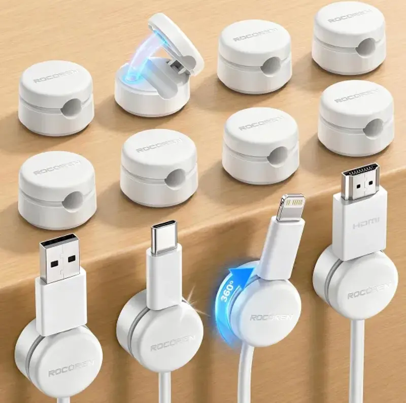 🔌 12x Rocoren selbstklebende magnetische Kabelclips für 6,39€ (statt 13€) – neue Version