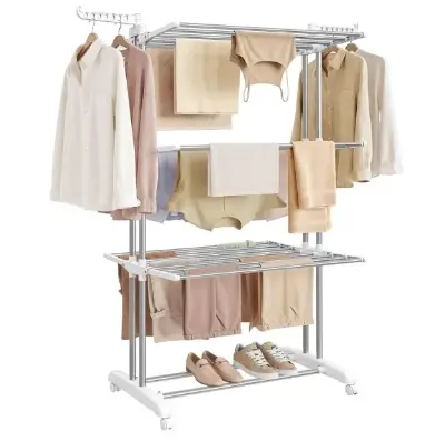 👕 SONGMICS Wäscheständer auf 4 Ebenen mit klappbare Flügel für 21,99€ (statt 28€)