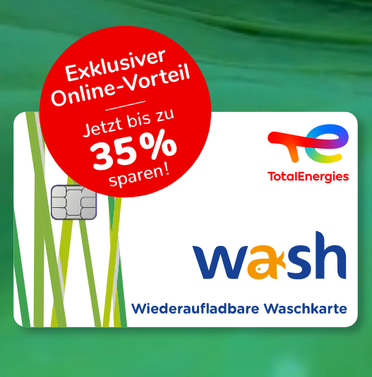[wieder da] Total Wash: Waschkarte mit bis zu 35% Online-Vorteil