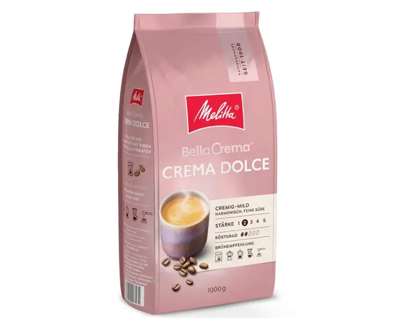 1kg ☕ Melitta BellaCrema Crema Dolce ganze Bohne für 11,58€ (statt 20€)