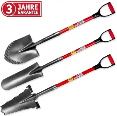 ⚒️ WALTER 3 Spezialspaten-Set: Gartenspaten, Drainagespaten und Wurzelspaten für 39,90€ (statt 60€)