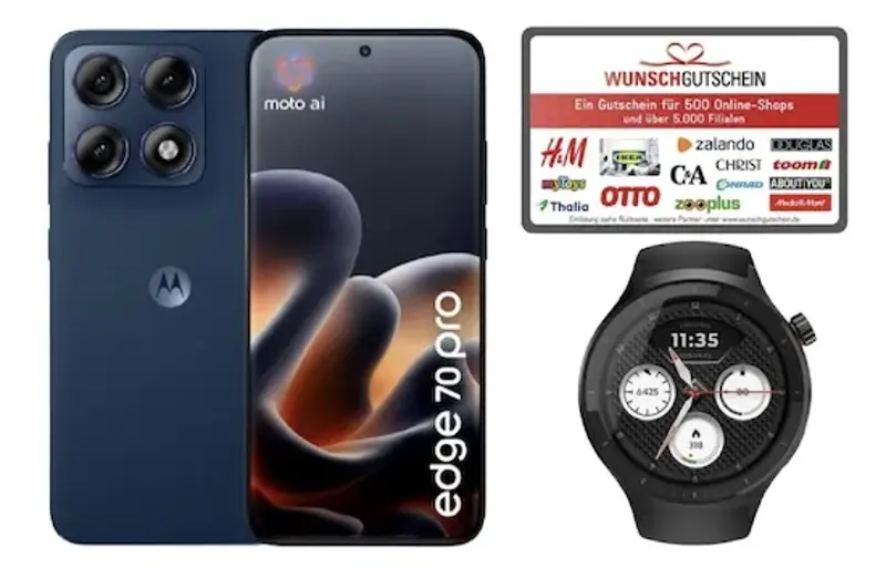🤯 KRASS 🔥 Motorola Edge 70 Pro + Moto Watch nur 1€ + Vodafone Allnet 50GB 19,99€ mtl. + 100€ Bonus