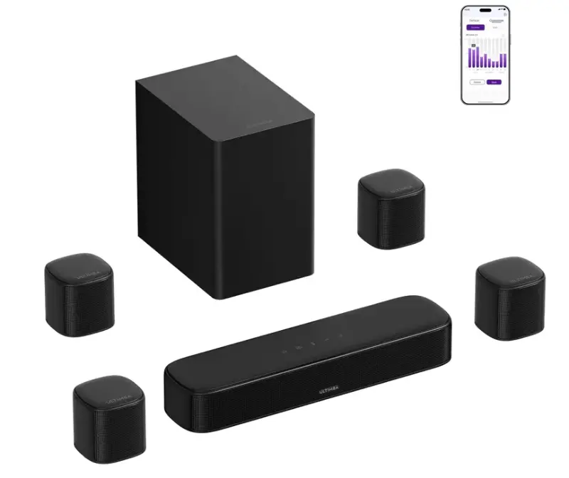 🔊🔊 ULTIMEA Aura A40 Pro 7.1 Surround Sound System Subwoofer 350W für 118,97€ (statt 165€)