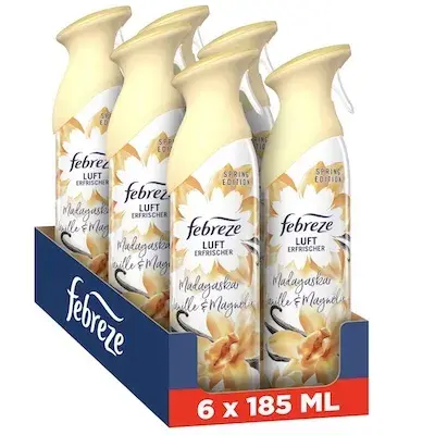🐘 6x 185ml Febreze Lufterfrischer Spray Madagaskar Vanille 17,58€ (statt 23€)