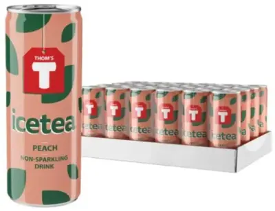 Fehler?! 🍑 24er Pack Thom’s T Ice Tea Peach, je 250ml Dose für 7,21€ (statt 14€) – Nur 0,30€/Dose