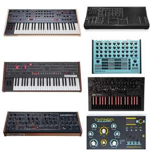 Synthesizer Sammeldeal (10), z.B. SEQUENTIAL Trigon-6, polyphoner Analog-Synthesizer mit 49 Tasten für 3228€ [Kytary]
