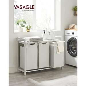 SONGMICS Vasagle Wäschekorb | 3er-Korb 114L für 36,99€ oder 2er-Korb 92L für 32,99€ inkl. Versand (Weiß) - [ochama Neukunden]