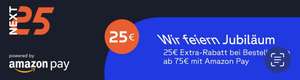 [Cyberport | Amazon Pay] 25€ Rabatt ab 75€ Einkaufswert (1.333 Einlösungen möglich)
