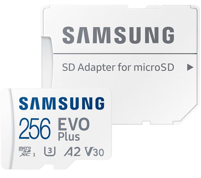 SAMSUNG EVO Plus 256 GB Speicherkarte für 13,99€ (VG: 18,65€)