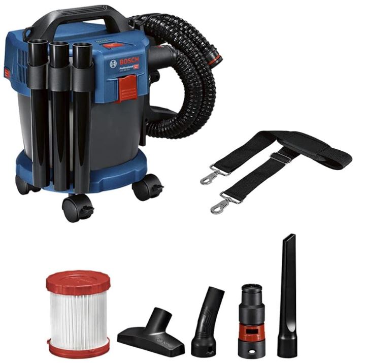 Bosch Professional 18V System Industriestaubsauger Gas 18V-10 L (ohne Akku, 1,6 m Schlauch, 3 Verlängerungsrohre, im Karton) für 105,98€ (VG: 118,89€)