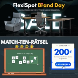 FlexiSpot Brand Day 2024: Super Special Sales, Gewinnspiele, gratis Produkte und weitere Aktionen