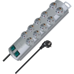 Brennenstuhl Primera-Line Steckdosenleiste 10-Fach (2 Schaltern für je 5 Steckdosen, 2m Kabel) für 12,91€ (VG: 16,47€)