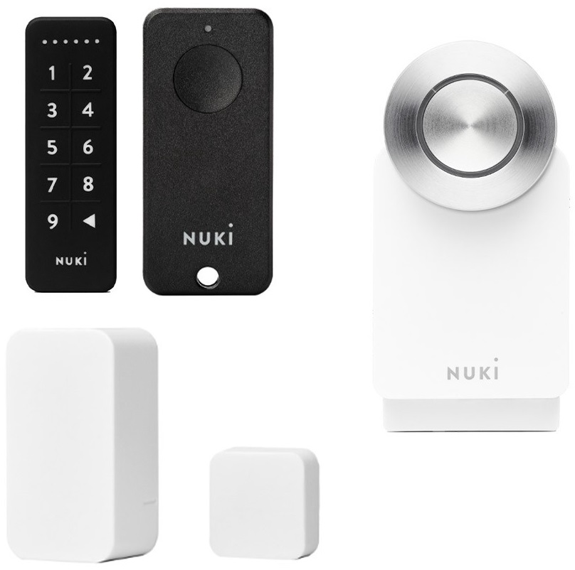 Nuki Komplett Set mit Nuki Smart Lock 3.0 Pro + Fob Türöffner + Door Sensor + Keypad für 359,95€ (Vergleich: 440,95€)