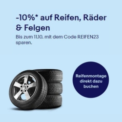 eBay: 10% Rabatt auf ausgewählte Autoreifen und Kompletträder