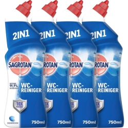 4 x 750ml Sagrotan WC-Reiniger Ozeanfrische – 2in1 Reinigungsmittel für 6,68€ (VG: 8,36€)
