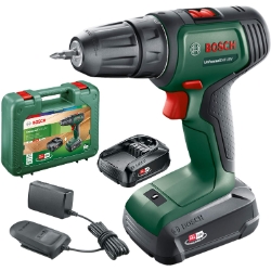 Bosch Akkuschrauber UniversalDrill 18V (2 Akkus, 18 Volt System, im Koffer) für 88,59€ (VG: 103€)