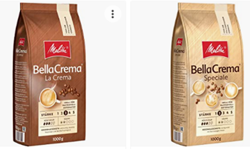 Melitta BellaCrema Speciale , La Crema & andere Sorten (je 1kg) für 8,79€