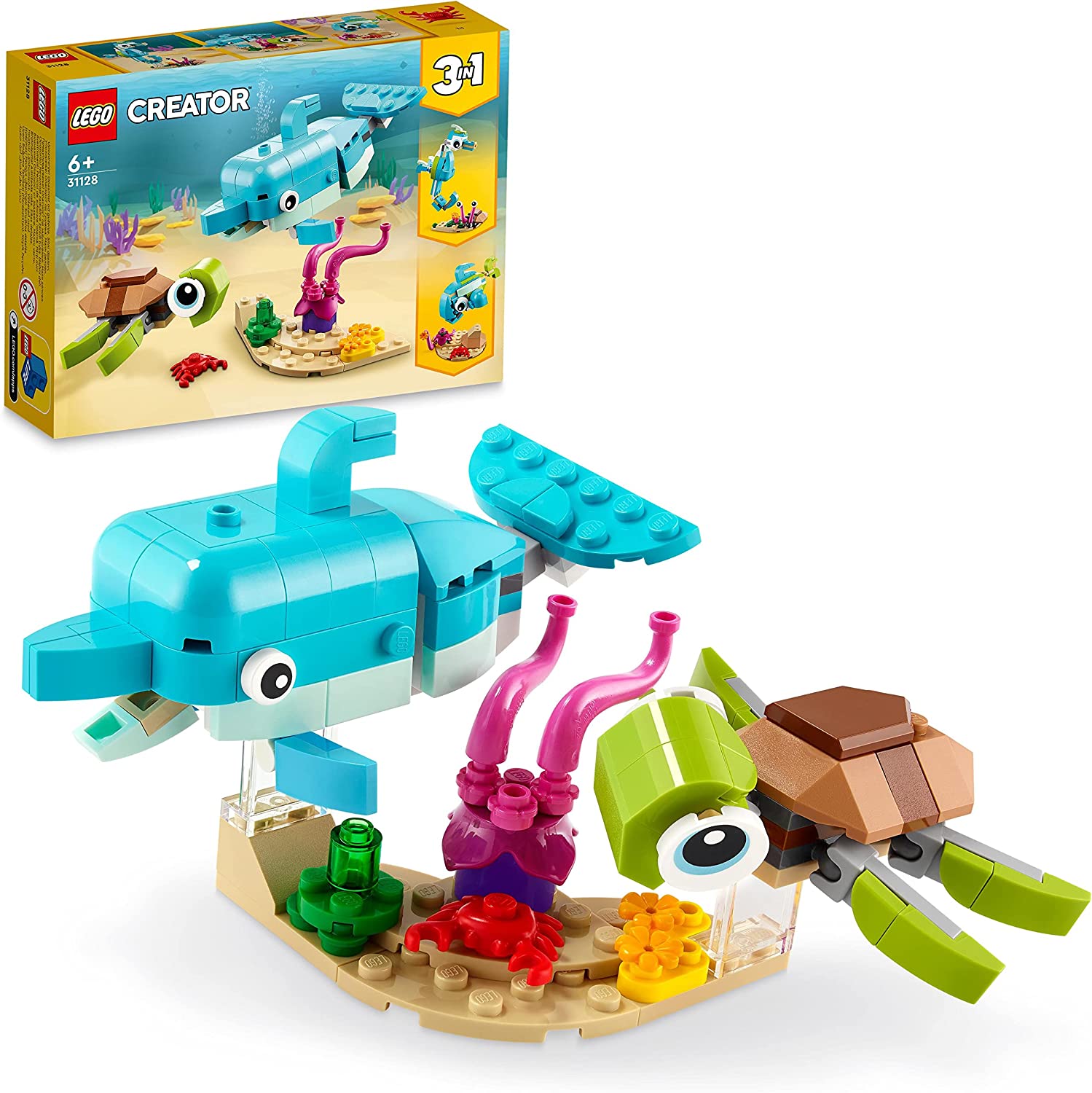 Lego Creator 3-in-1 Delfin und Schildkröte (31128) für 6,99€ (Vergleich: 9,94€)