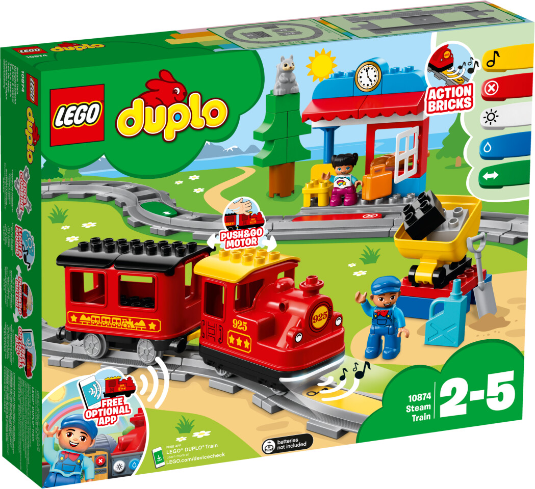 Lego Duplo Dampfeisenbahn (10874) für 37,99€ (Vergleich: 46,13€)