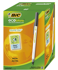 60er Pack BIC Kugelschreiber ECOlutions Round Stic für 4,39€