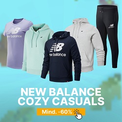 Geomix: Mindestens 60% Rabatt auf ausgewählte Artikel von New Balance, so z. B.: New Balance Hoodie Essentials Fleece für 27,99€ (Vergleich: 52,98€)