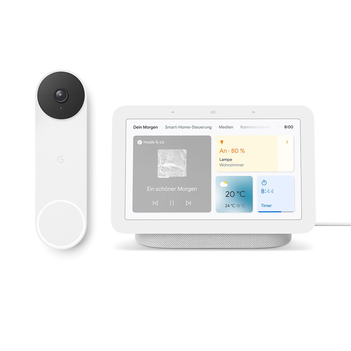 Google Nest Doorbell + Google Nest Hub (2. Generation) für 179,95€ (Vergleich: 219,89€)