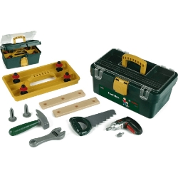 Theo Klein 8305 Bosch Werkzeugbox mit batteriebetriebenem Akkuschrauber Ixolino und Zubehör für 20,33€ (Vergleich: 30,95€)