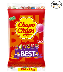 Chupa Chups Best of Lutscher-Beutel, Nachfüll-Beutel (120 Stück) für 11,99€