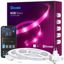 20m Govee LED Strip (Bluetooth, RGB, mit App-Steuerung, Farbwechsel, Musik Sync, 64 Szenenmodus) für 17,99€ (VG: 27,99€)