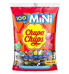 Chupa Chups Mini Classic Lutscher-Beutel, enthält 100 Mini-Lollis für 6,76€