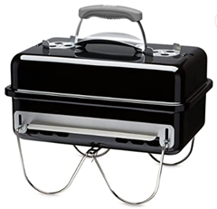 Weber Go-Anywhere Holzkohlegrill, portabel, Schwarz (1131004), 60x38x55 cm für 50€ (Vergleich: 94€)