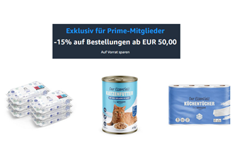 15% Rabatt auf Bestellungen ab 50€ auf Amazon Eigenmarken