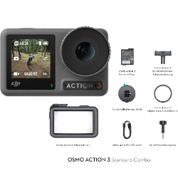 DJI Osmo Action 3 Standard-Combo Actioncam, WLAN, Touchscreen für 174,99€ (VG: 222€)